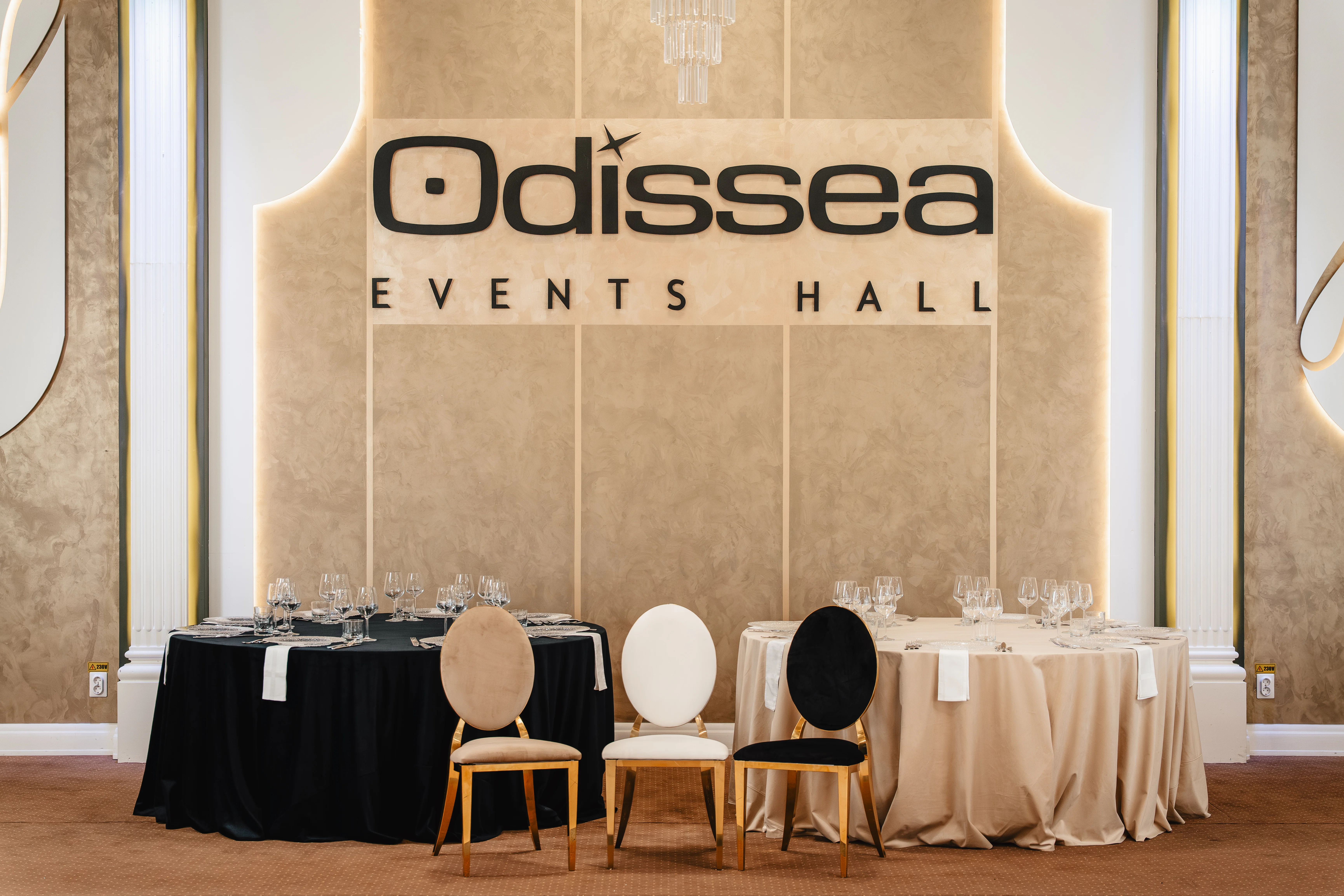 Sală Odissea Events Hall - capacitate 330 persoane și eleganță